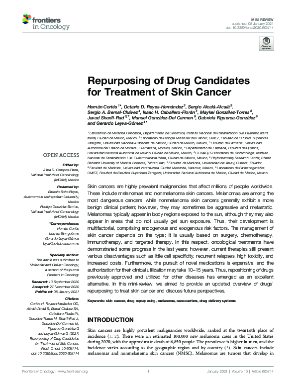 (PDF) Repurposing of Drug Candidates for Treatment of Skin Cancer