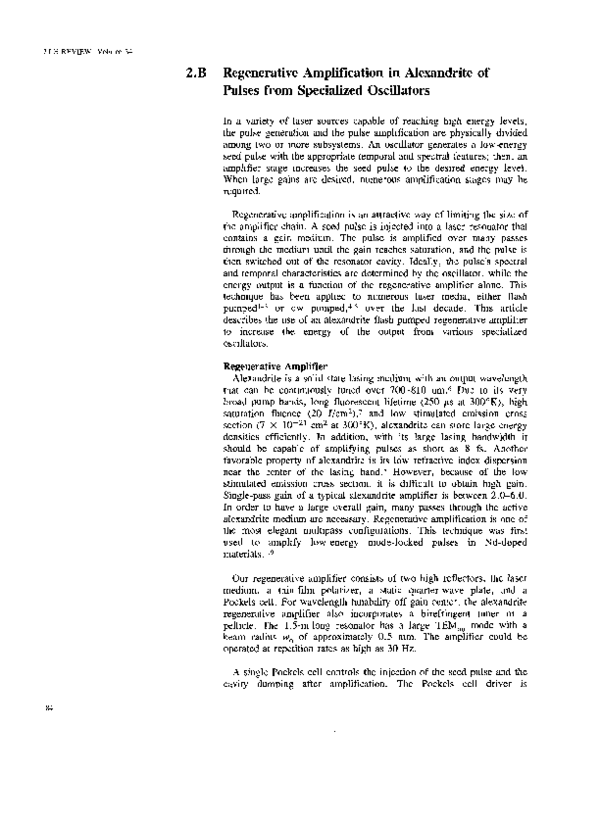 (PDF) Regenerative amplification in alexandrite of pulses from ...