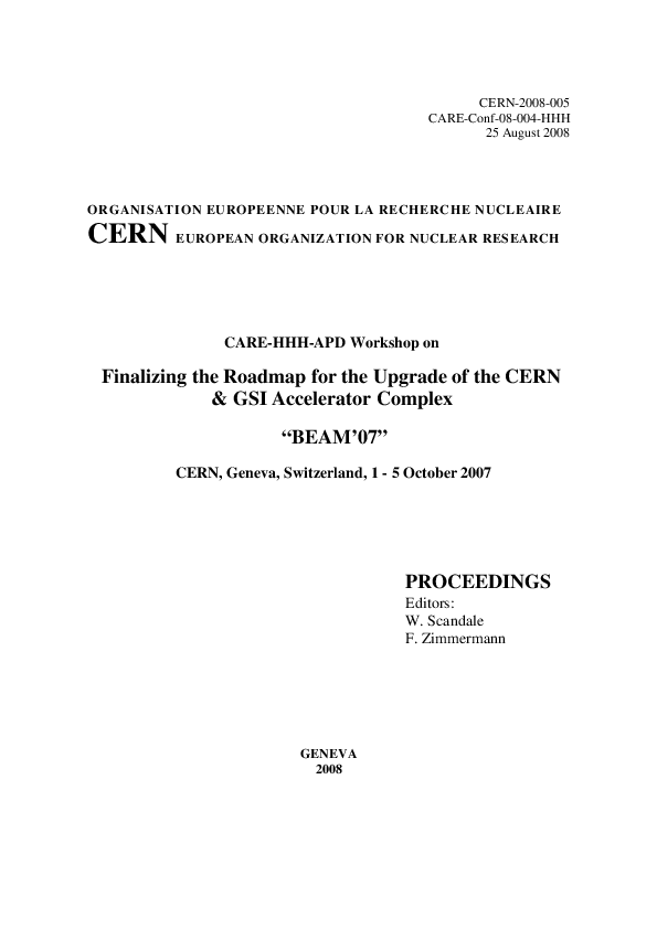 (PDF) CARE-HHH-APD Workshop on Finalizing the Roadmap for the Upgrade ...