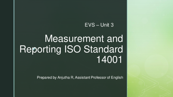 (PDF) Measurement and Reporting ISO Standard 14001