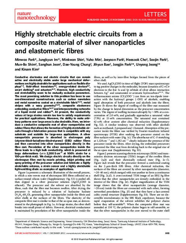 (PDF) Highly stretchable electric circuits from a composite material of ...