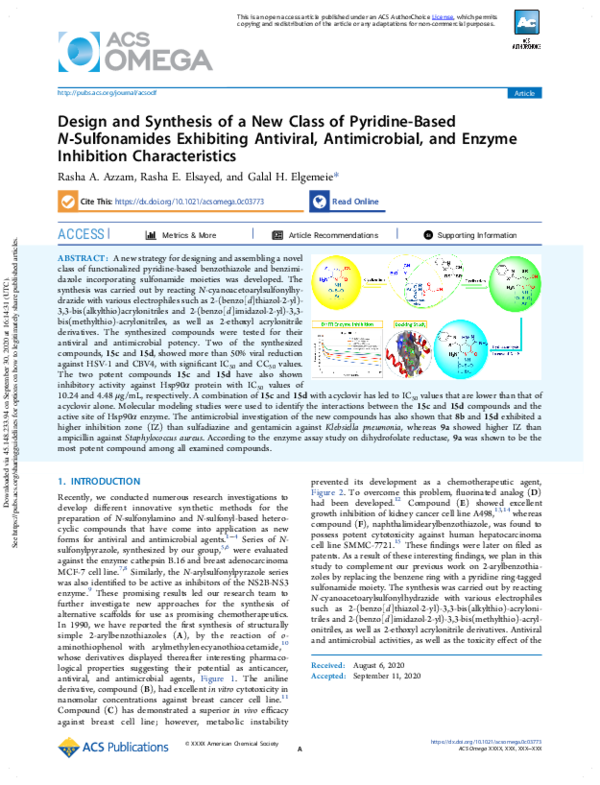(PDF) Design and Synthesis of a New Class of Pyridine-Based N ...