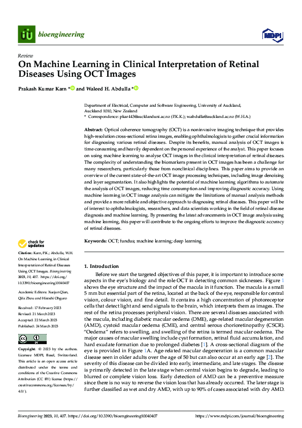 (PDF) On Machine Learning in Clinical Interpretation of Retinal ...