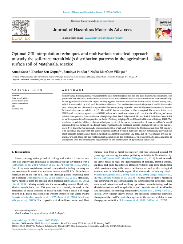 (PDF) Optimal GIS interpolation techniques and multivariate statistical ...