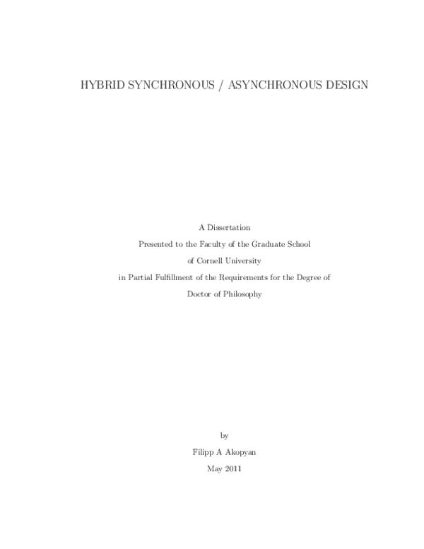 (PDF) Hybrid Synchronous / Asynchronous Design | Filipp Akopyan ...