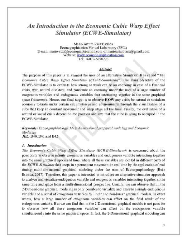 (PDF) An Introduction to the Economic Cubic Warp Effect Simulator (ECWE ...