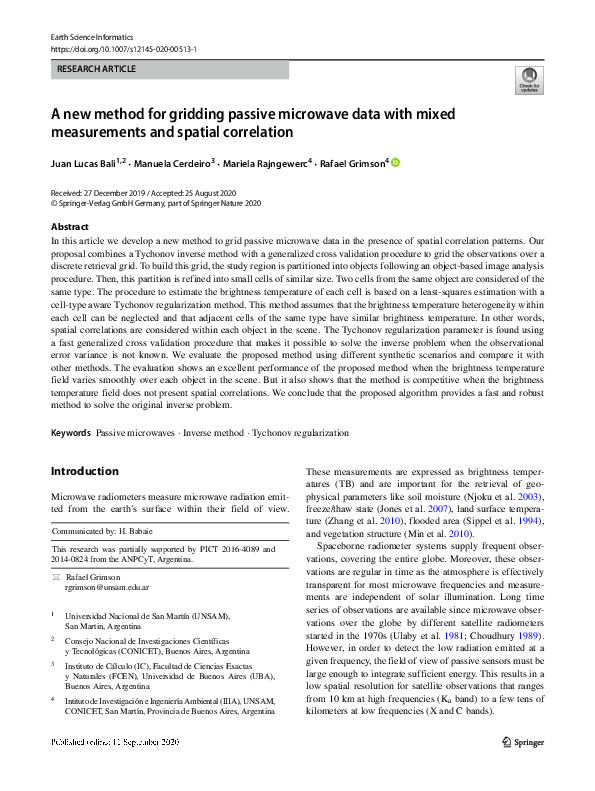 (PDF) A new method for gridding passive microwave data with mixed ...