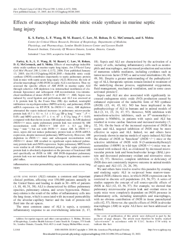 (PDF) Effects of macrophage inducible nitric oxide synthase in murine ...