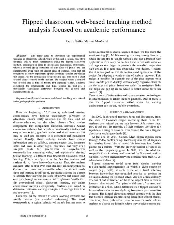 (PDF) Flipped classroom , web-based teaching method analysis focused on ...