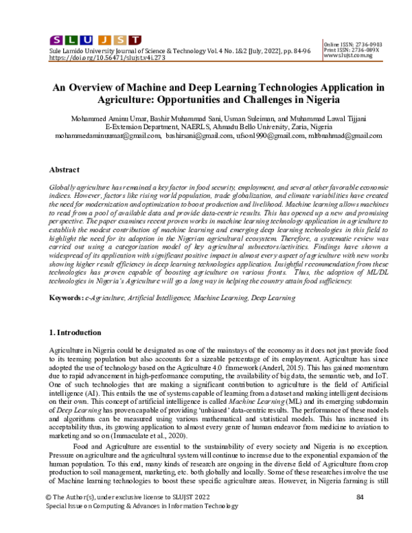 (PDF) An Overview of Machine and Deep Learning Technologies Application ...