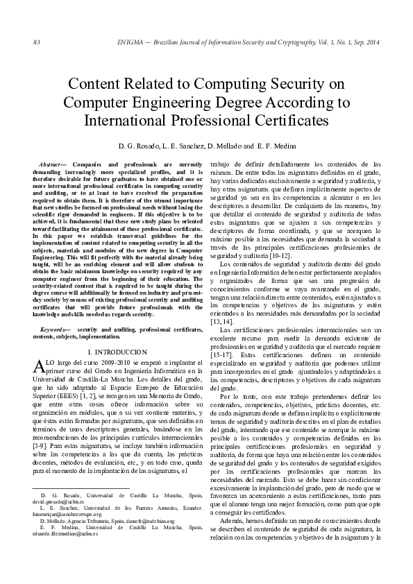 (PDF) Content related to Computing Security on Computer Engineering ...