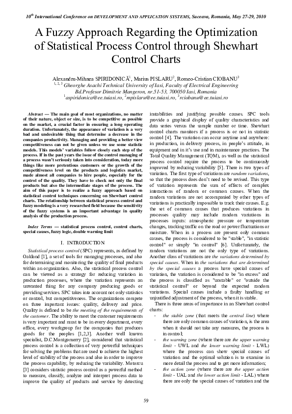 (PDF) A Fuzzy Approach Regarding the Optimization of Statistical ...