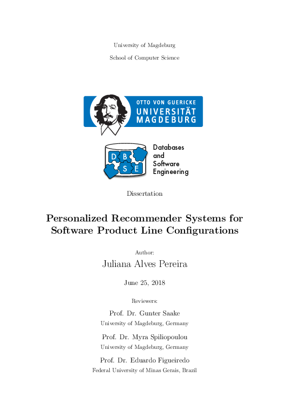 (PDF) Personalized recommender systems for software product line ...