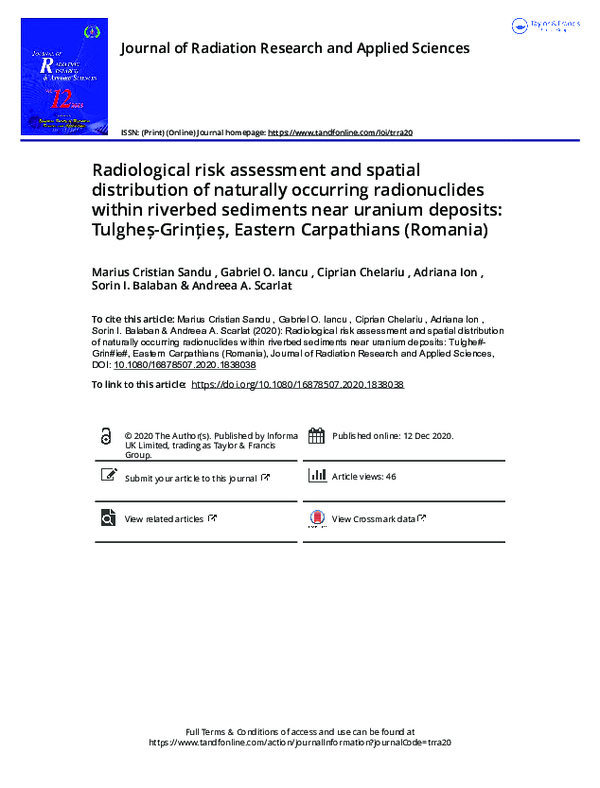 (PDF) Radiological risk assessment and spatial distribution of ...