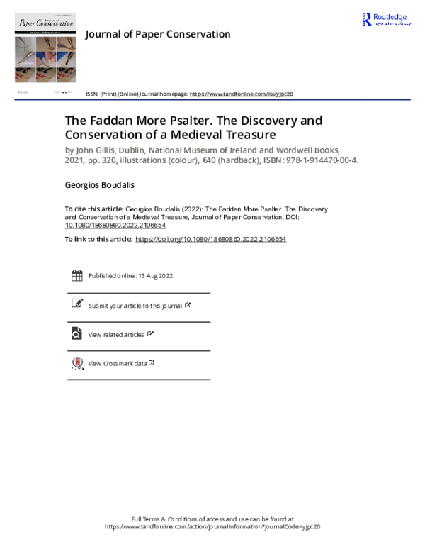(PDF) Book Review The Faddan More Psalter The Discovery and ...