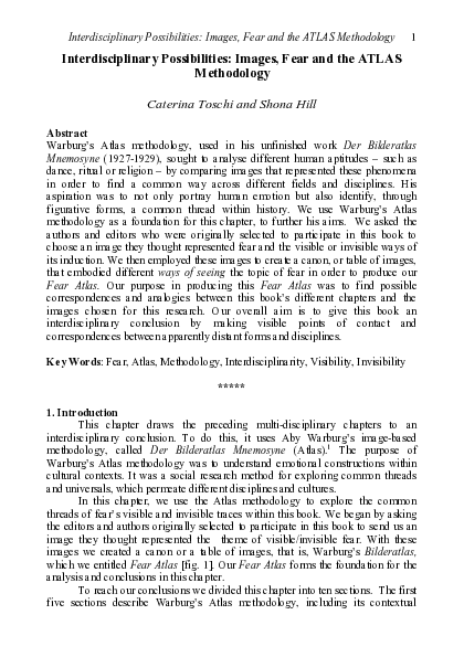(PDF) Interdisciplinary Possibilities: Images, Fear and the Atlas ...