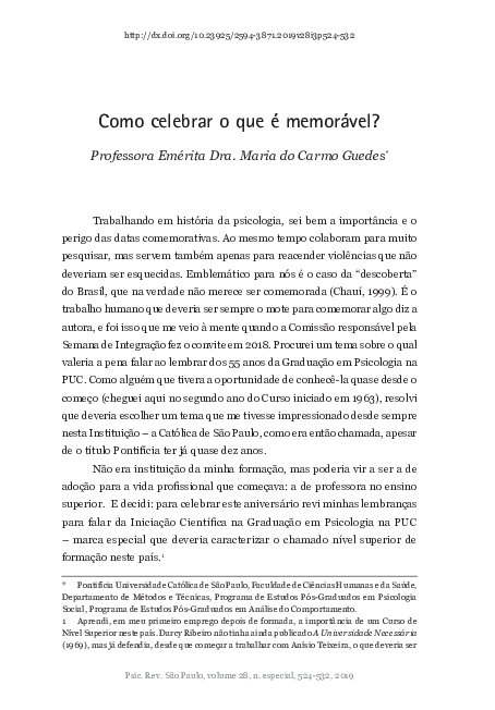 (PDF) Como celebrar o que é memorável?