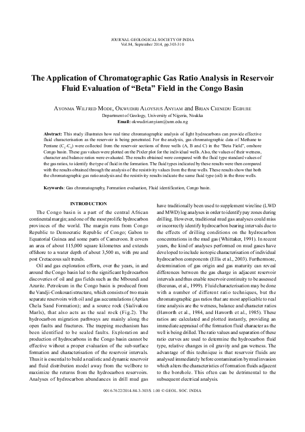 (PDF) The application of chromatographic gas ratio analysis in ...