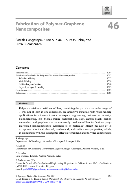 (PDF) Fabrication of Polymer-Graphene Nanocomposites