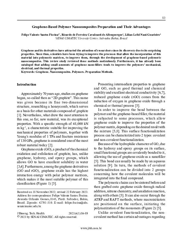 (PDF) Graphene-Based Polymer Nanocomposites Preparation and Their ...