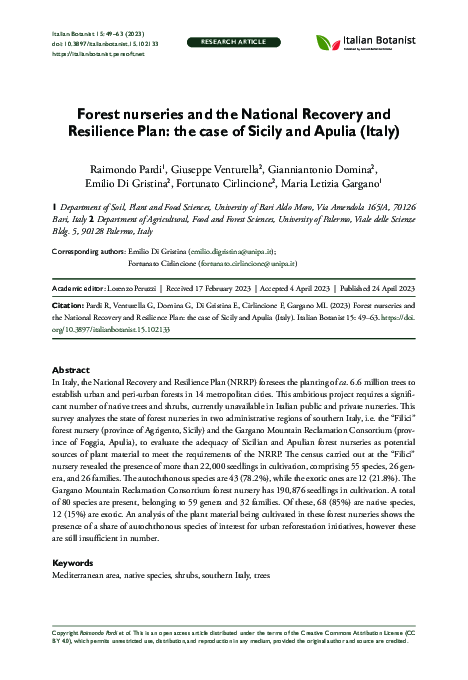 (PDF) Forest nurseries and the National Recovery and Resilience Plan ...