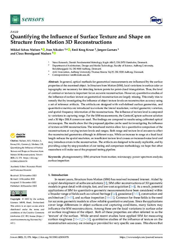 (PDF) Quantifying the Influence of Surface Texture and Shape on ...