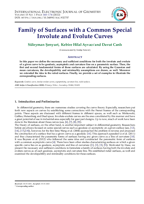  pdf family of surfaces