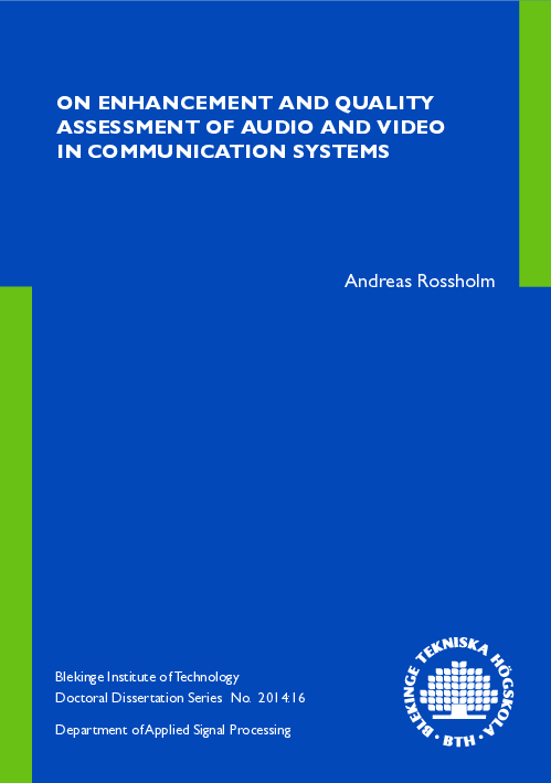 (PDF) On Enhancement and Quality Assessment of Audio and Video in ...