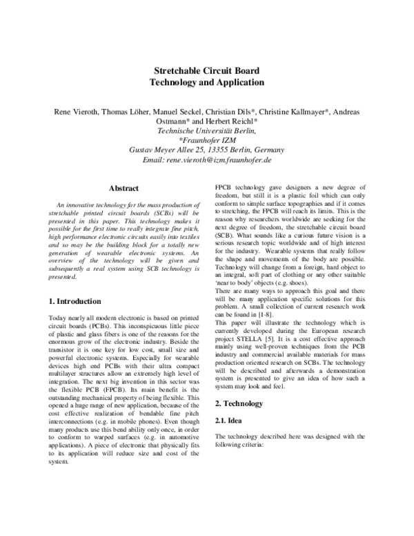 (PDF) Stretchable Circuit Board Technology and Application