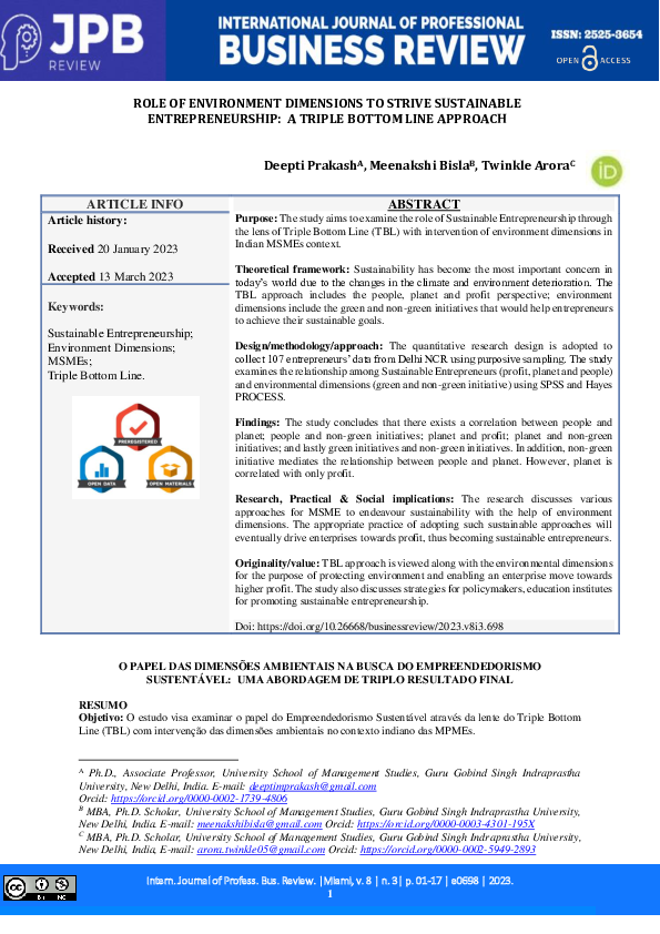 (PDF) Role of Environment Dimensions to strive Sustainable ...