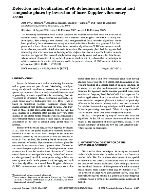 (PDF) Detection and localization of rib detachment in thin metal and ...