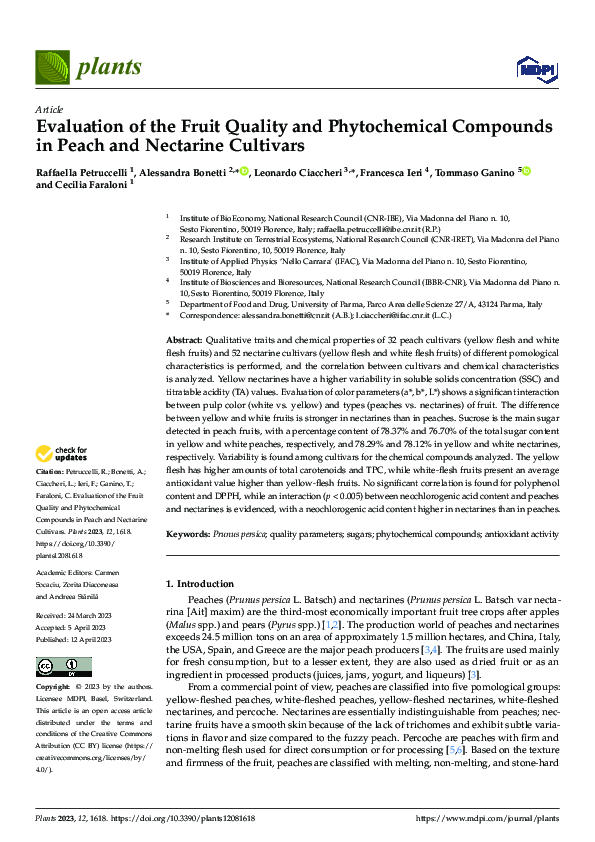 (PDF) Evaluation of the Fruit Quality and Phytochemical Compounds in ...