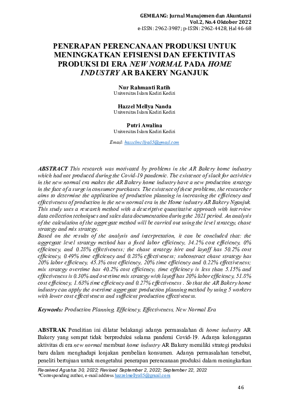 perencanaan pengerjaan berbasis target untuk meningkatkan produktivitas