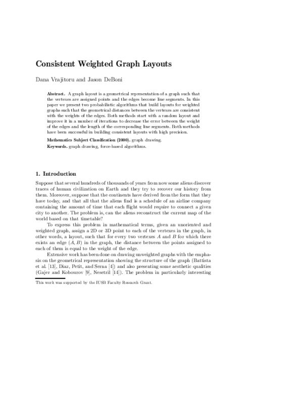 (PDF) Consistent Weighted Graph Layouts
