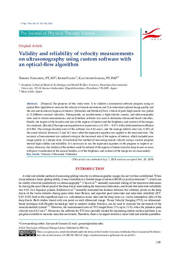 (PDF) Validity and reliability of velocity measurements on ...
