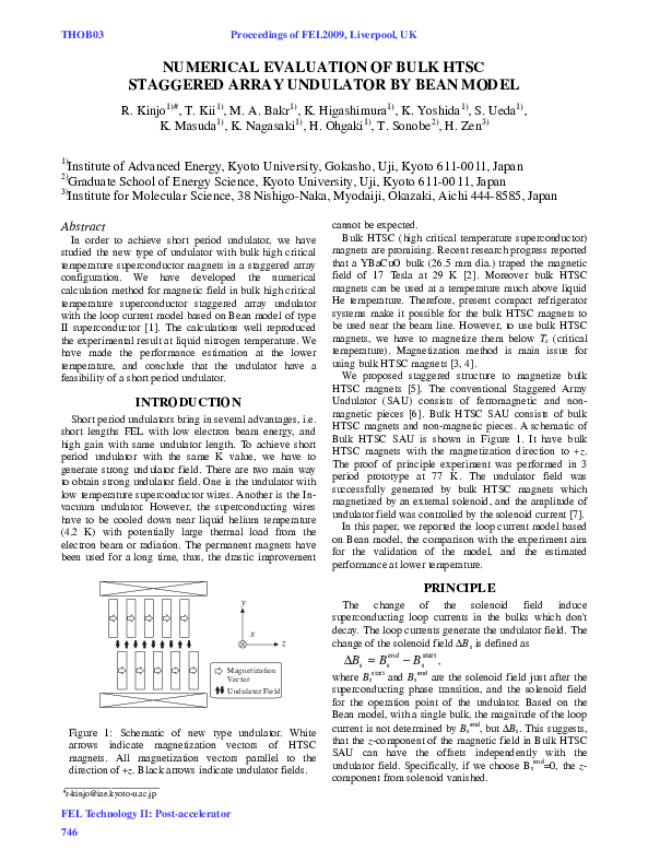 (PDF) Numerical evaluation of bulk HTSC staggered array undulator by ...