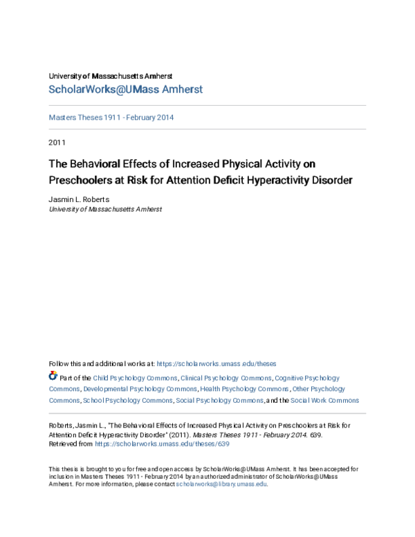 (PDF) The Behavioral Effects of Increased Physical Activity on ...
