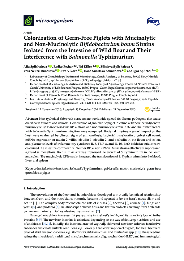 (PDF) Colonization of Germ-Free Piglets with Mucinolytic and Non ...