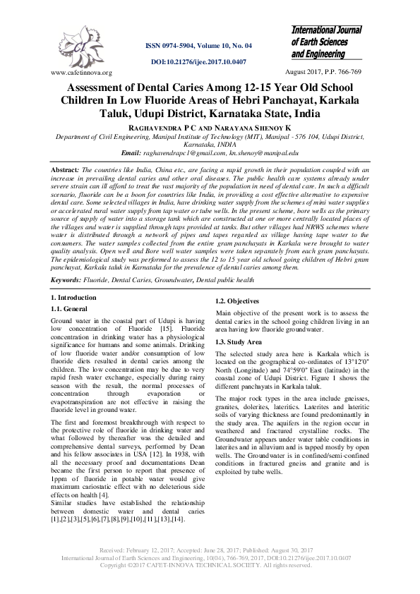 (PDF) Assessment of Dental Caries Among 12-15 Year Old School Children ...
