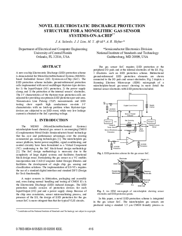 (PDF) Novel Electrostatic Discharge Protection Structure for a ...