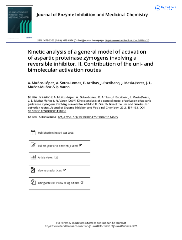 (PDF) Kinetic analysis of a general model of activation of aspartic ...
