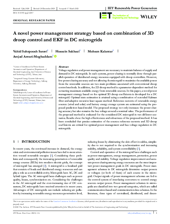 (PDF) A novel power management strategy based on combination of 3D ...