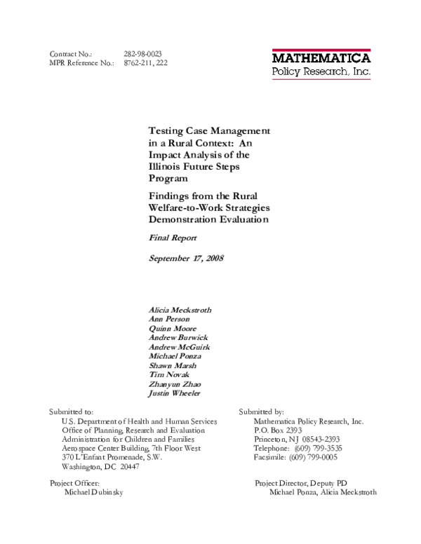 (PDF) Testing Case Management in a Rural Context: An Impact Analysis of ...