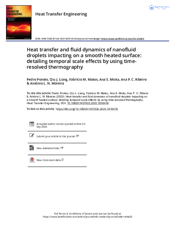 (PDF) Heat Transfer and Fluid Dynamics of Nanofluid Droplets Impacting ...