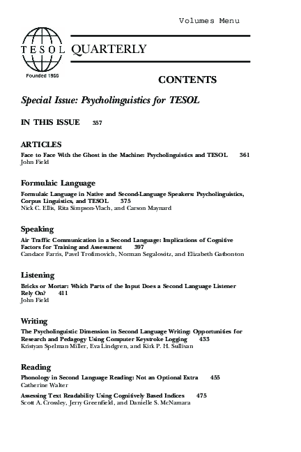 (PDF) Formulaic Language in Native and Second Language Speakers ...