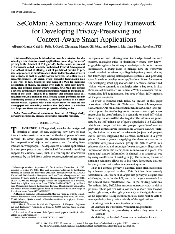 (PDF) SeCoMan: A Semantic-Aware Policy Framework for Developing Privacy ...