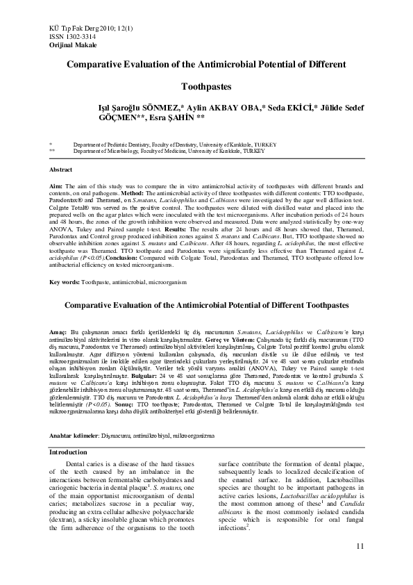 (PDF) Pages 11-15 Comparative Evaluation of Antimicrobial Potential of ...