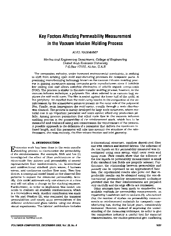 (PDF) Key factors affecting permeability measurement in the vacuum ...