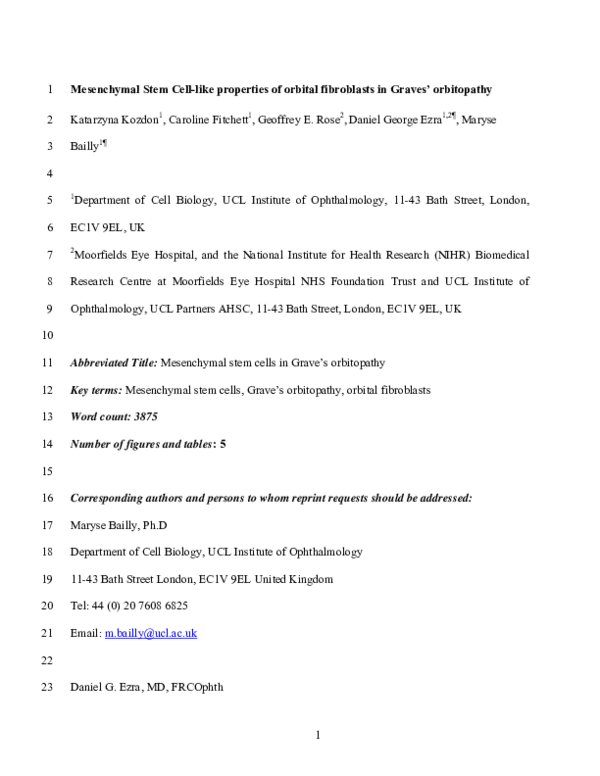 (PDF) Mesenchymal Stem Cell–Like Properties of Orbital Fibroblasts in ...