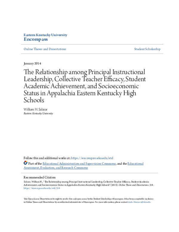 (PDF) The Relationship among Principal Instructional Leadership ...